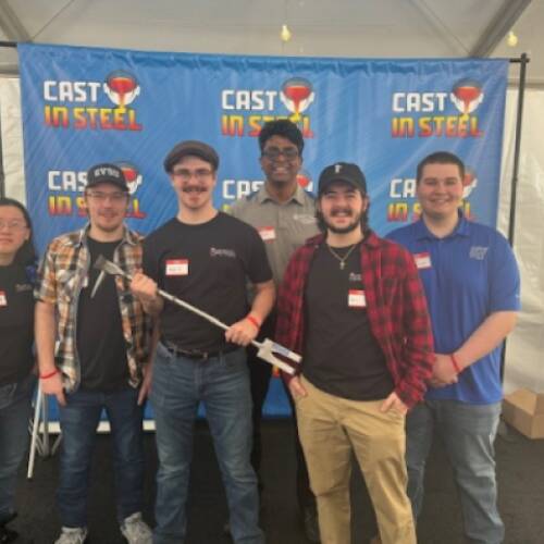 GVSU Casting Club Secures Three Placements in this Years Cast In Steel Halligan Bar Competition